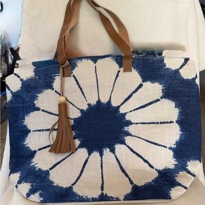 Mudpie Tie Dye Jute Tote NWOT